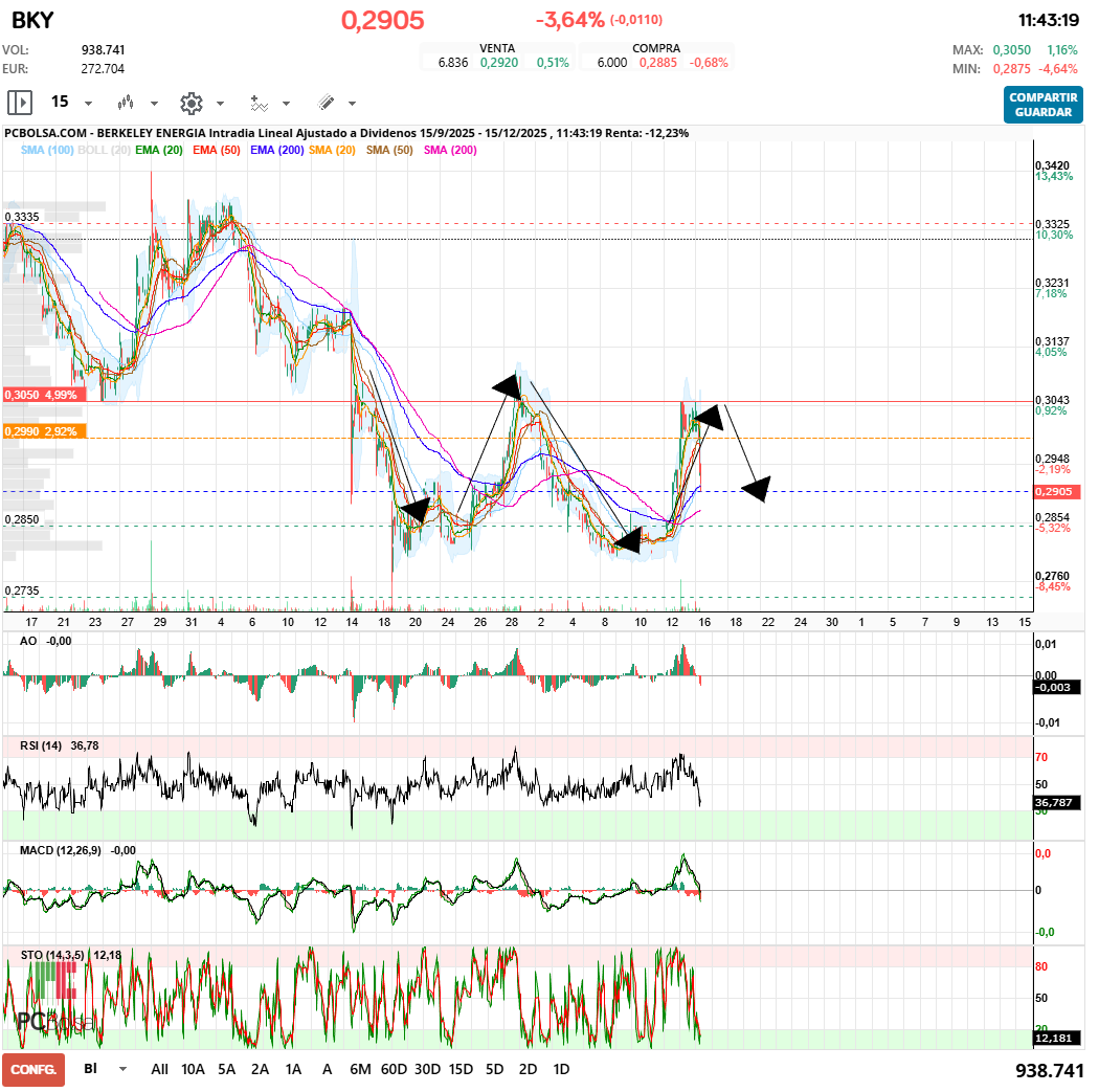grafico de la accion maestro splinter