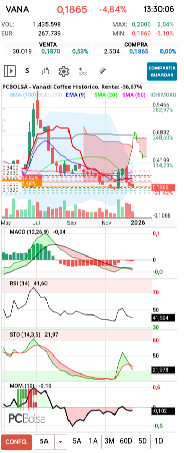 grafico de la accion txinguu
