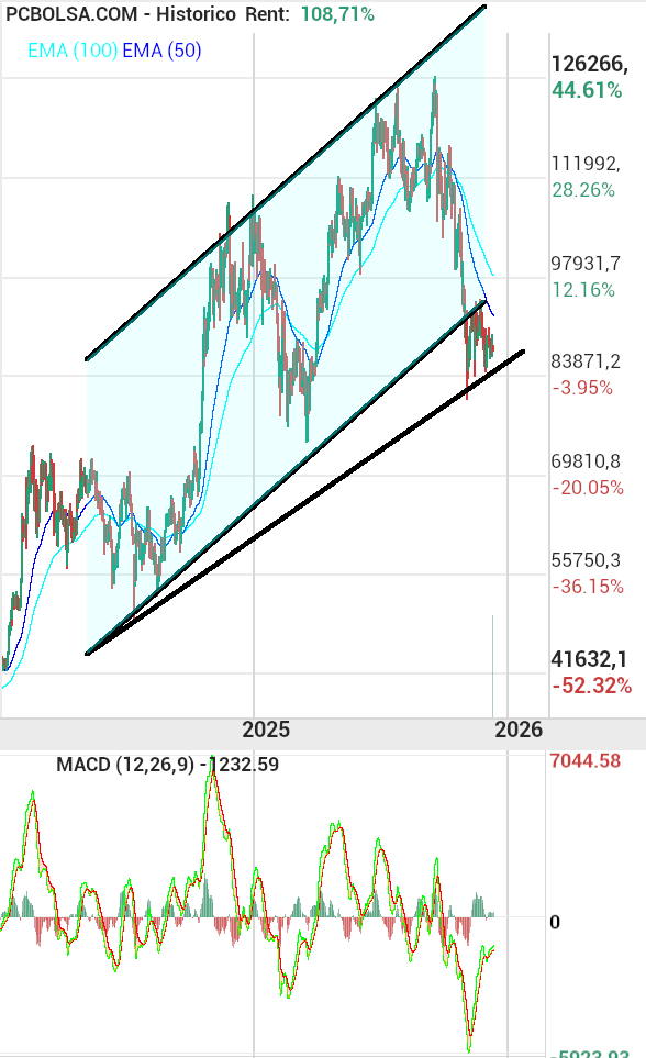 grafico de la accion Bitcoin