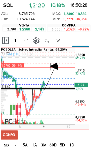 grafico de la accion faemino1
