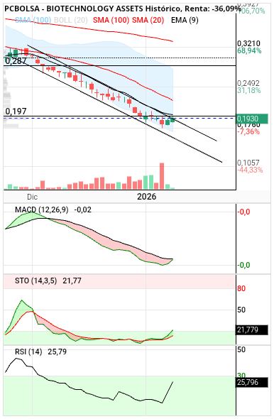 grafico de la accion BIOTECHNOLOGY ASSETS