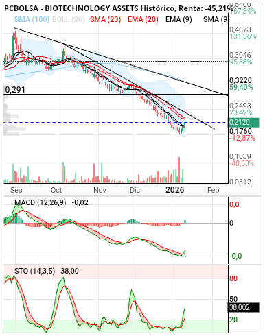 grafico de la accion BIOTECHNOLOGY ASSETS