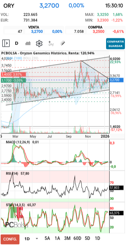 grafico de la accion pedrin69