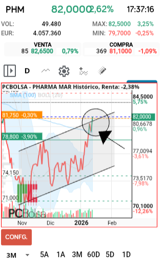 grafico de la accion faemino1