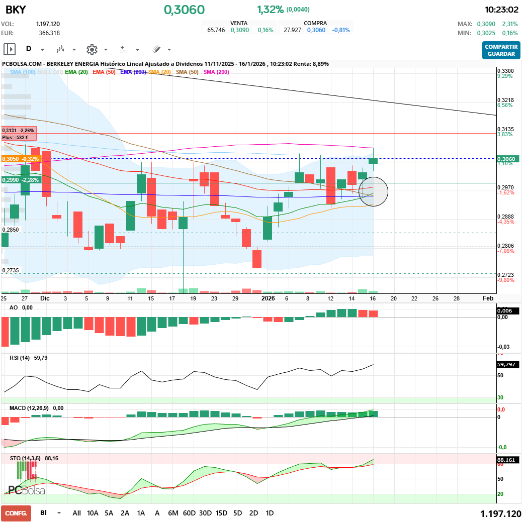grafico de la accion maestro splinter