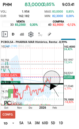 grafico de la accion faemino1