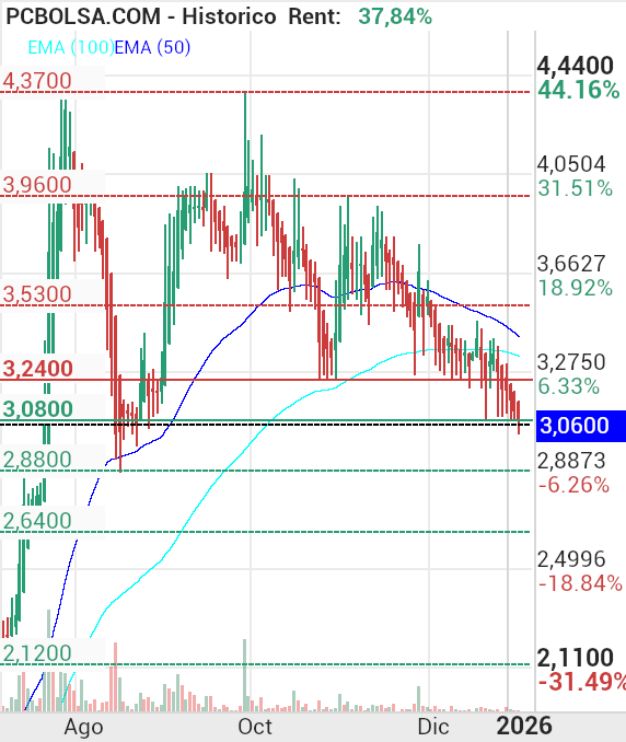 grafico de la accion itopo