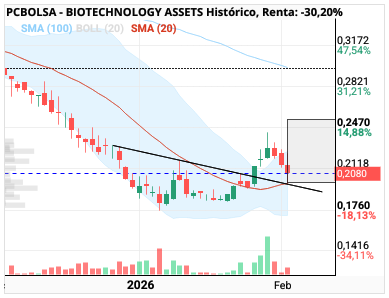 grafico de la accion BIOTECHNOLOGY ASSETS
