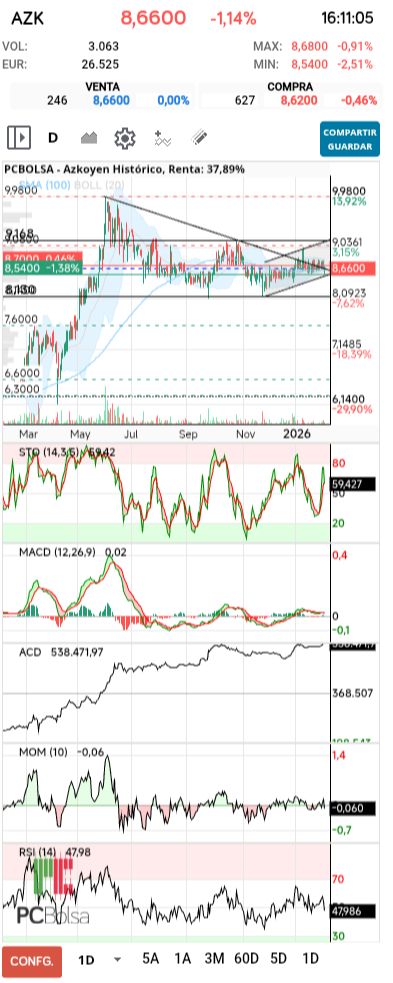 grafico de la accion pere67