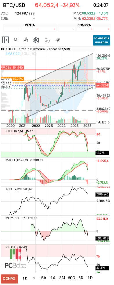 grafico de la accion Bitcoin