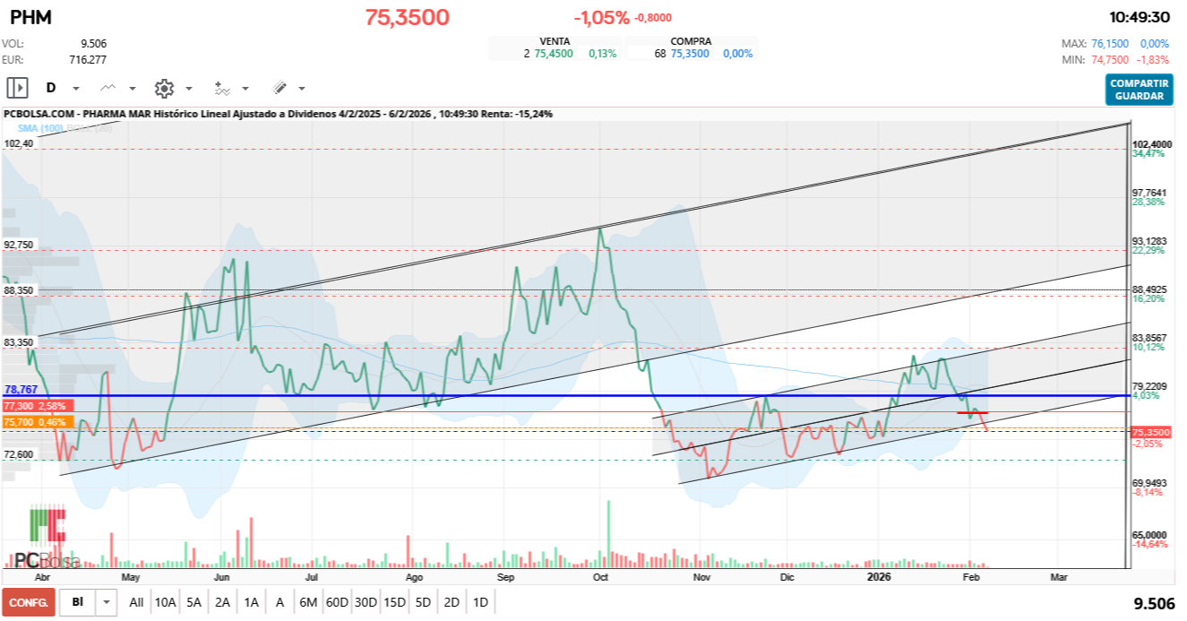 grafico de la accion futurosolar