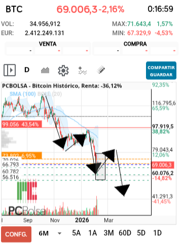 grafico de la accion Bitcoin