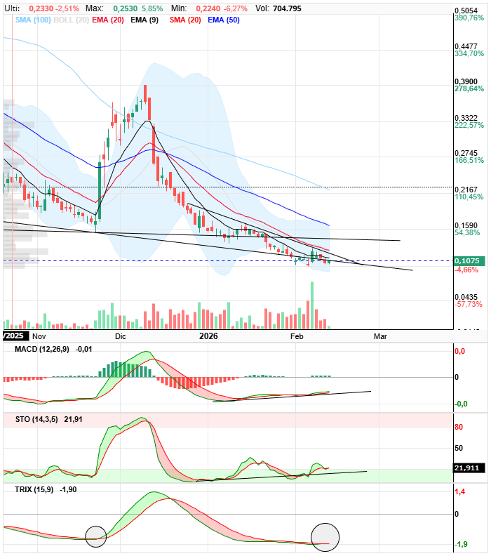 grafico de la accion Vanadi Coffee