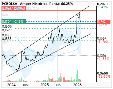 grafico de la accion dmarronv