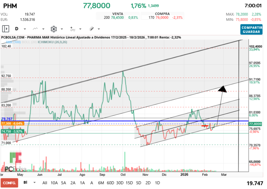grafico de la accion futurosolar