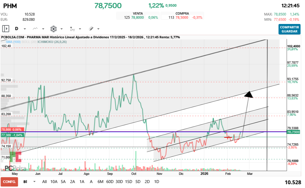 grafico de la accion futurosolar