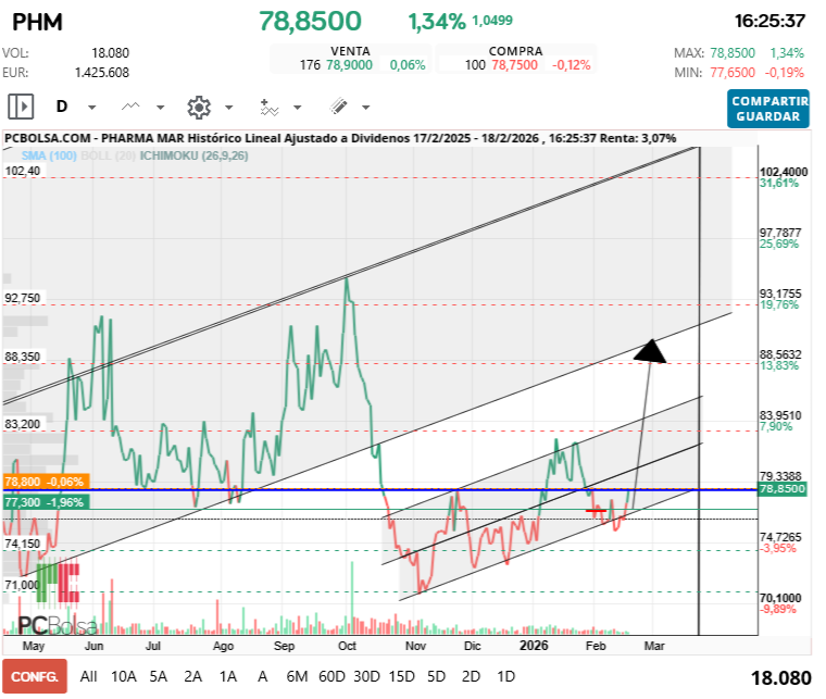 grafico de la accion futurosolar