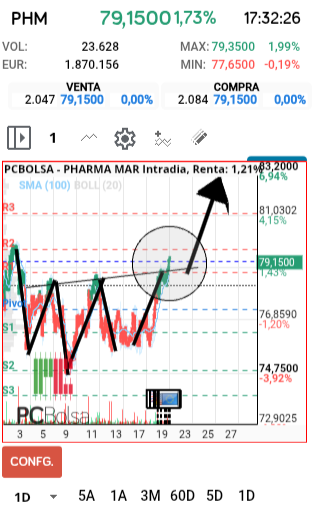 grafico de la accion faemino1