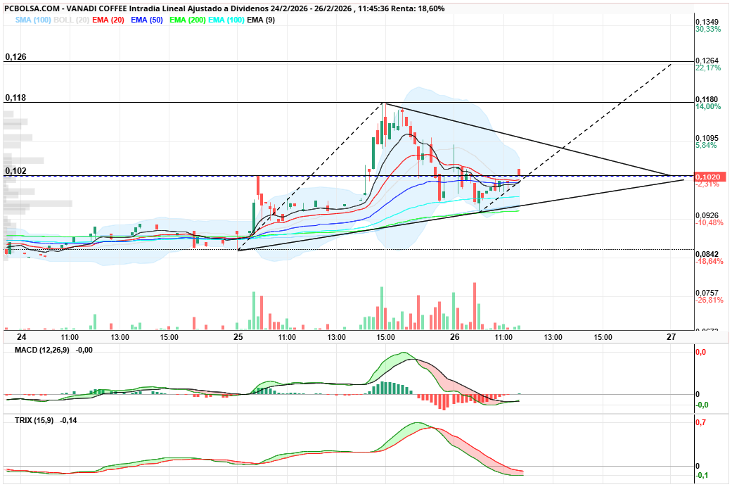 grafico de la accion clayton