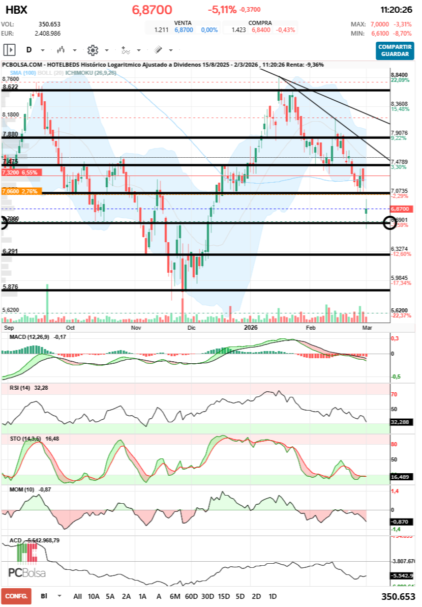 grafico de la accion zerolow