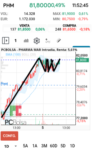 grafico de la accion faemino1