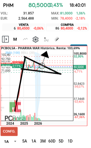 grafico de la accion faemino1