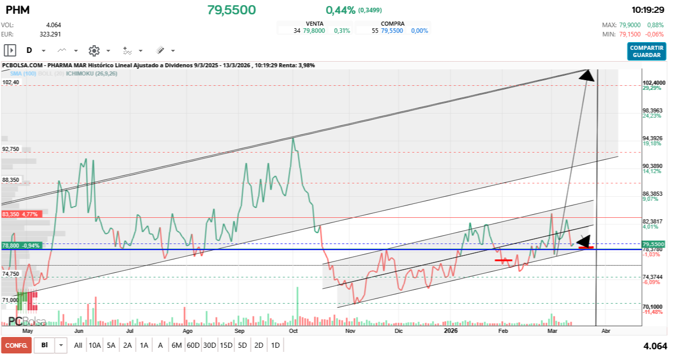 grafico de la accion futurosolar