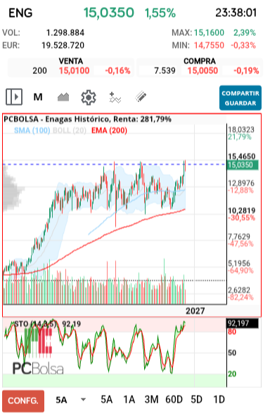 grafico de la accion dmeiga