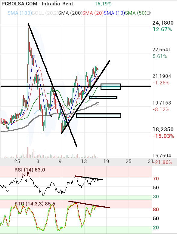 grafico de la accion berto