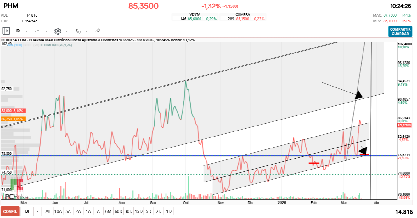 grafico de la accion futurosolar