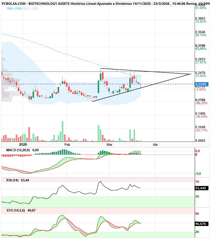 grafico de la accion clayton