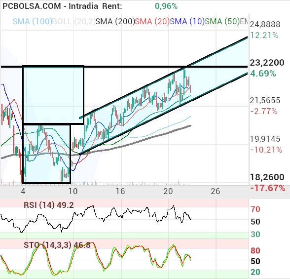 grafico de la accion berto