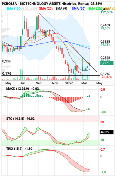 grafico de la accion BIOTECHNOLOGY ASSETS