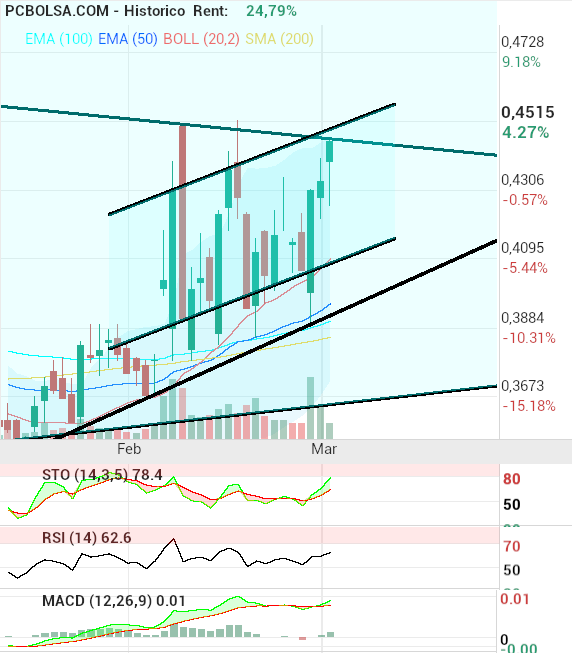 grafico de la accion pacosan
