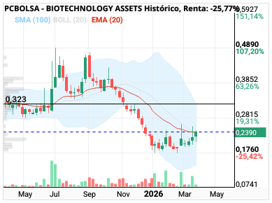 grafico de la accion BIOTECHNOLOGY ASSETS