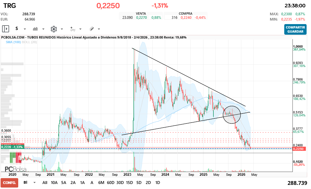 grafico de la accion rober74