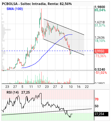 grafico de la accion Soltec