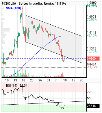 grafico de la accion Soltec