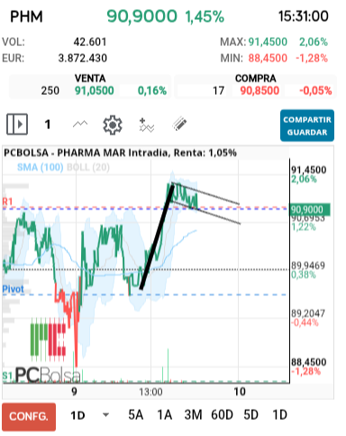grafico de la accion barrakus