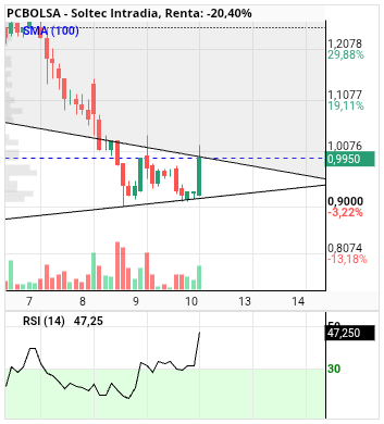 grafico de la accion Soltec