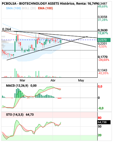grafico de la accion clayton