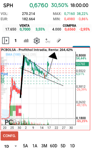grafico de la accion Profithol