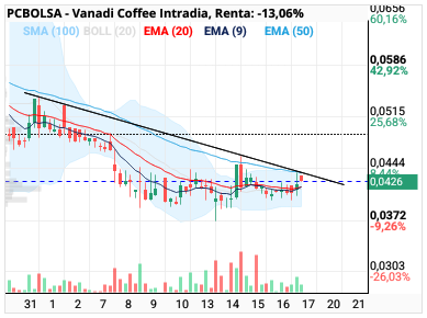 grafico de la accion Vanadi Coffee