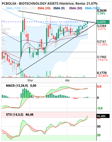 grafico de la accion BIOTECHNOLOGY ASSETS