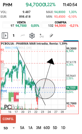 grafico de la accion faemino1