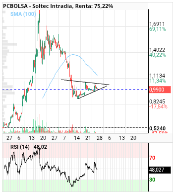 grafico de la accion Soltec