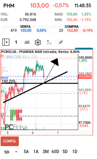 grafico de la accion faemino1