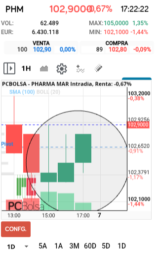 grafico de la accion faemino1