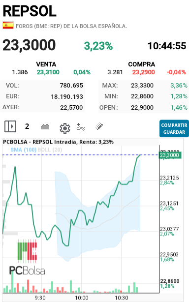 REPSOL - Máximos  de golpe