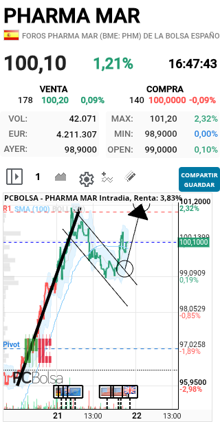 grafico de la accion faemino1